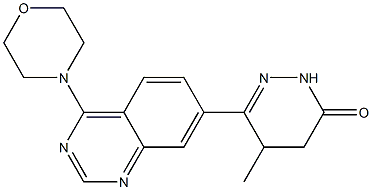 4,5-Dihydro-5-methyl-6-(4-morpholinoquinazolin-7-yl)pyridazin-3(2H)-one Struktur