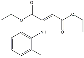 2-(2-Iodophenylamino)-2-butenedioic acid diethyl ester Struktur