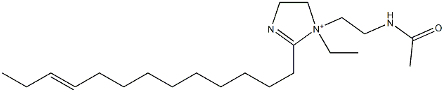 1-[2-(Acetylamino)ethyl]-1-ethyl-2-(10-tridecenyl)-2-imidazoline-1-ium Struktur