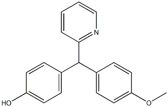 4-[(4-Methoxyphenyl)-2-pyridinylmethyl]phenol Struktur