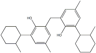 2,2'-Methylenebis[6-(2-methylcyclohexyl)-4-methylphenol] Struktur