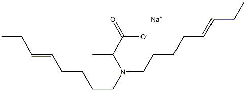 2-[Di(5-octenyl)amino]propanoic acid sodium salt Struktur