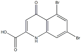 5,7-Dibromo-1,4-dihydro-4-oxoquinoline-2-carboxylic acid Struktur