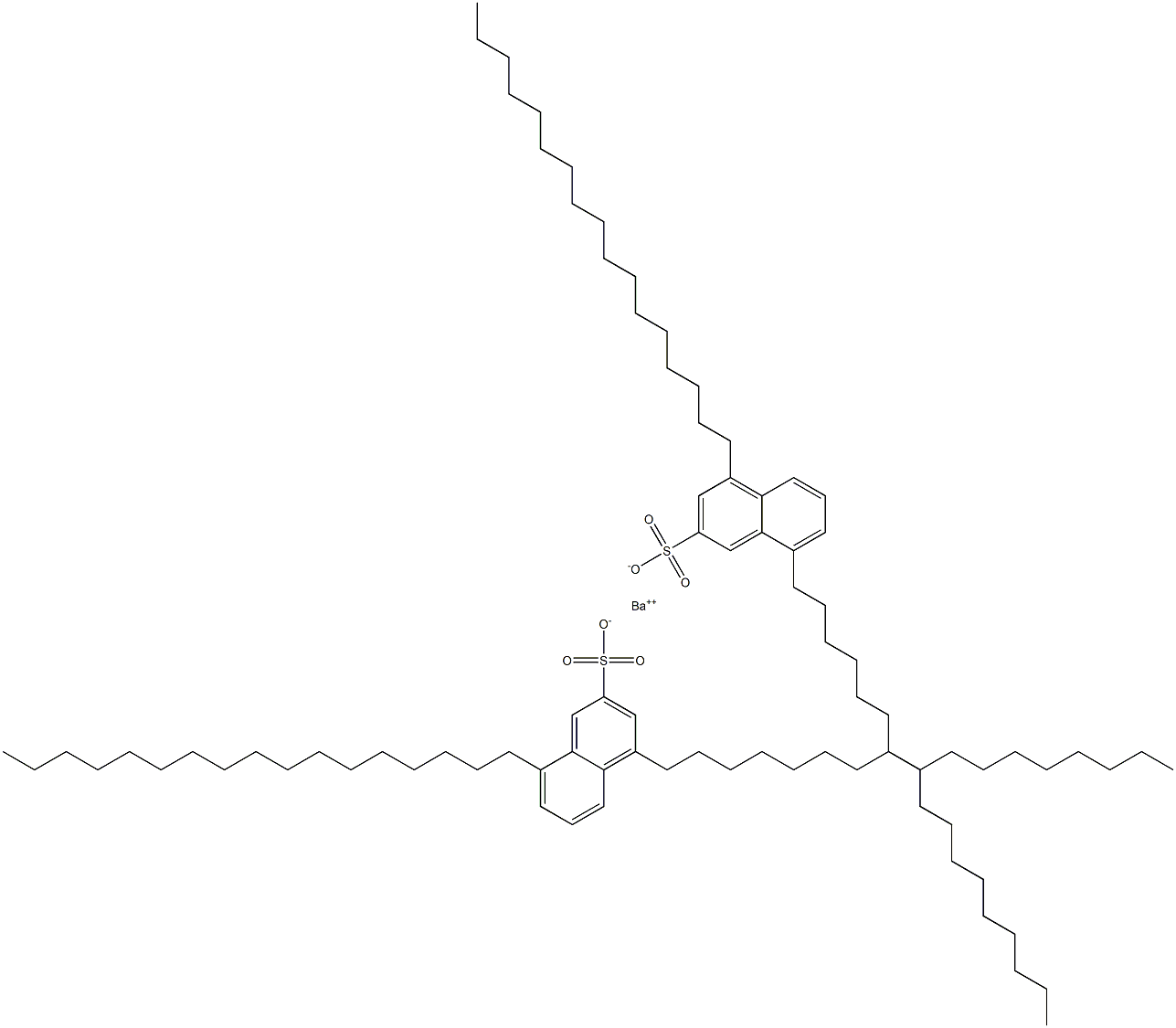 Bis(4,8-diheptadecyl-2-naphthalenesulfonic acid)barium salt Struktur