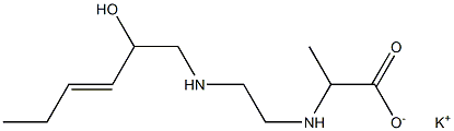 2-[N-[2-[N-(2-Hydroxy-3-hexenyl)amino]ethyl]amino]propionic acid potassium salt Struktur