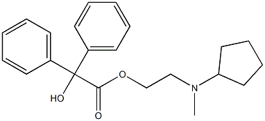 Benzilic acid 2-(methylcyclopentylamino)ethyl ester Struktur