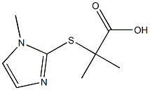 2-Methyl-2-(1-methyl-1H-imidazol-2-ylthio)propionic acid Struktur