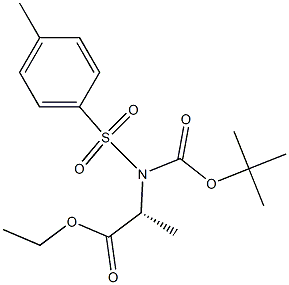 N-Tosyl-N-(tert-butoxycarbonyl)-D-alanine ethyl ester Struktur