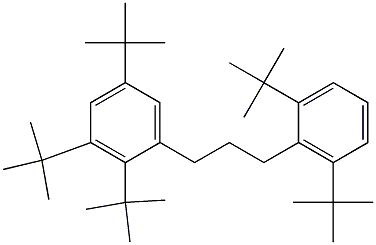 1-(2,3,5-Tri-tert-butylphenyl)-3-(2,6-di-tert-butylphenyl)propane Struktur