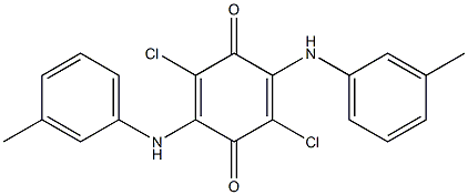 2,5-Bis[(3-methylphenyl)amino]-3,6-dichloro-2,5-cyclohexadiene-1,4-dione Struktur