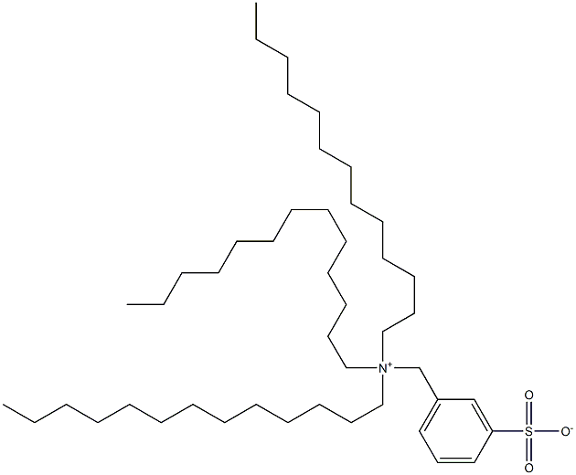 N,N,N-Tristridecyl-3-sulfonatobenzenemethanaminium Struktur