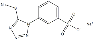 3-(5-Sodiothio-1H-tetrazol-1-yl)benzenesulfonic acid sodium salt Struktur