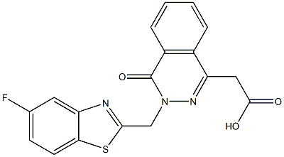 3-[(5-Fluoro-2-benzothiazolyl)methyl]-3,4-dihydro-4-oxophthalazine-1-acetic acid Struktur