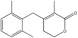 5,6-Dihydro-3-methyl-4-(2,6-dimethylbenzyl)-2H-pyran-2-one Struktur