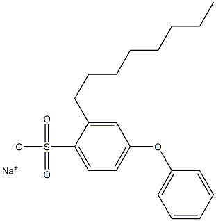 2-Octyl-4-phenoxybenzenesulfonic acid sodium salt Struktur