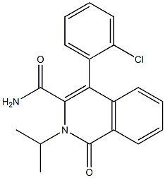 1-Oxo-2-isopropyl-4-(2-chlorophenyl)-1,2-dihydroisoquinoline-3-carboxamide Struktur