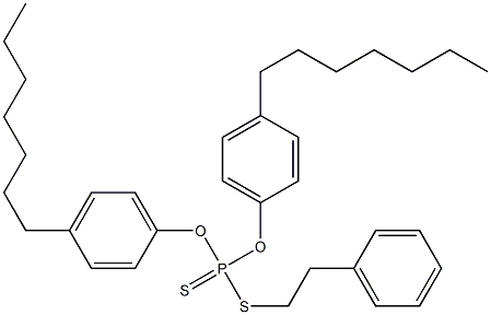 Dithiophosphoric acid O,O-bis(4-heptylphenyl)S-(2-phenylethyl) ester Struktur