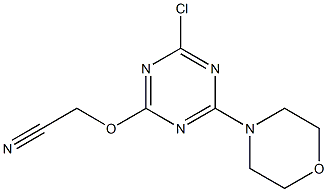 2-Cyanomethoxy-4-chloro-6-morpholino-1,3,5-triazine Struktur