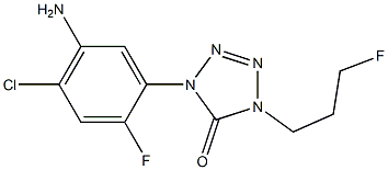 1-(2-Fluoro-4-chloro-5-aminophenyl)-4-(3-fluoropropyl)-1H-tetrazol-5(4H)-one Struktur