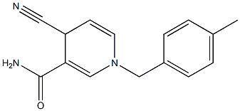 1-(4-Methylbenzyl)-4-cyano-1,4-dihydro-3-pyridinecarboxamide Struktur