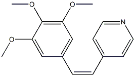 (Z)-1-(4-Pyridinyl)-2-(3,4,5-trimethoxyphenyl)ethene Struktur