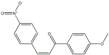 (2Z)-3-(4-Nitrophenyl)-1-(4-methoxyphenyl)-2-propen-1-one Struktur