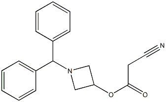 Cyanoacetic acid 1-(diphenylmethyl)azetidin-3-yl ester Struktur