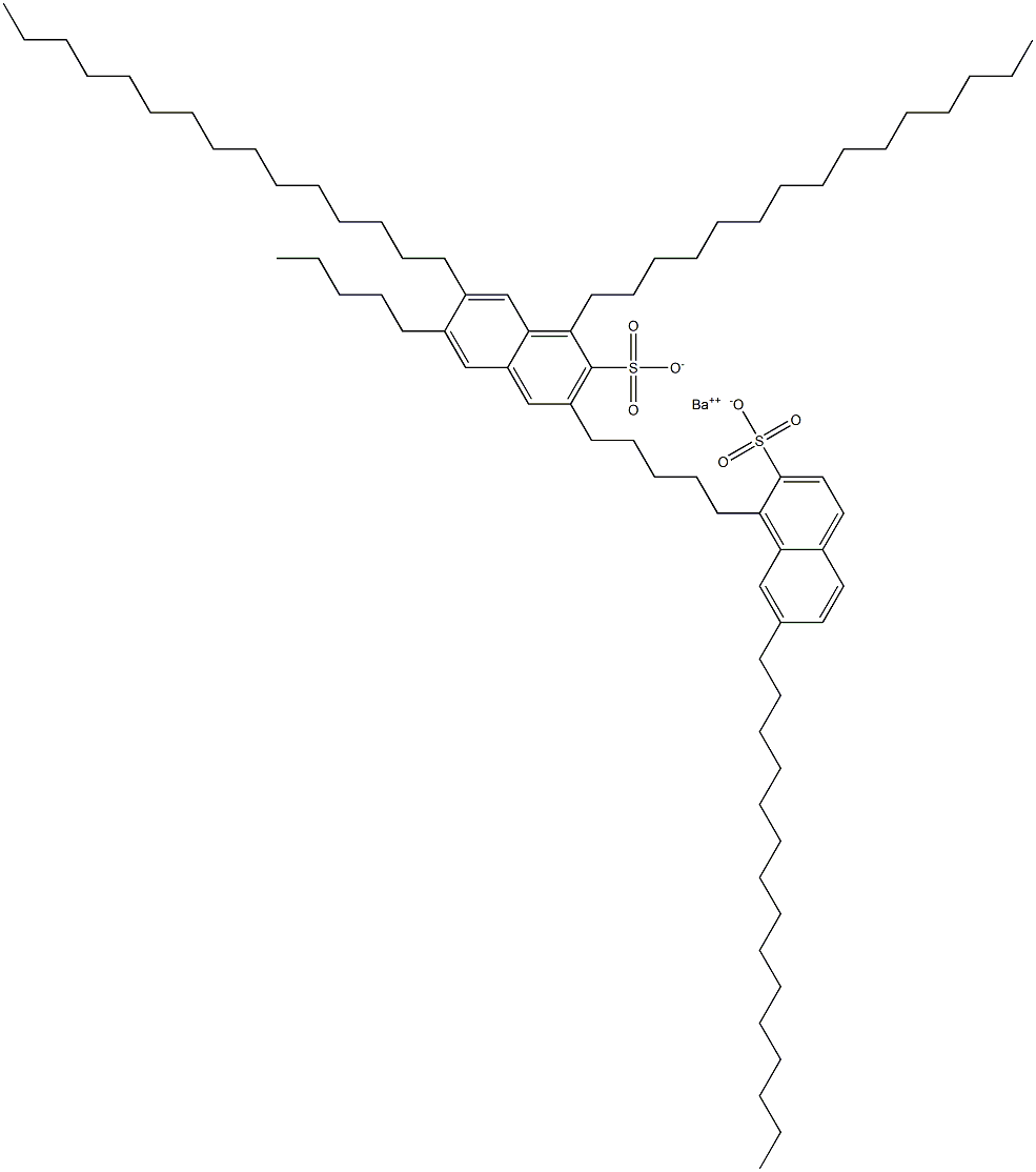 Bis(1,7-dipentadecyl-2-naphthalenesulfonic acid)barium salt Struktur