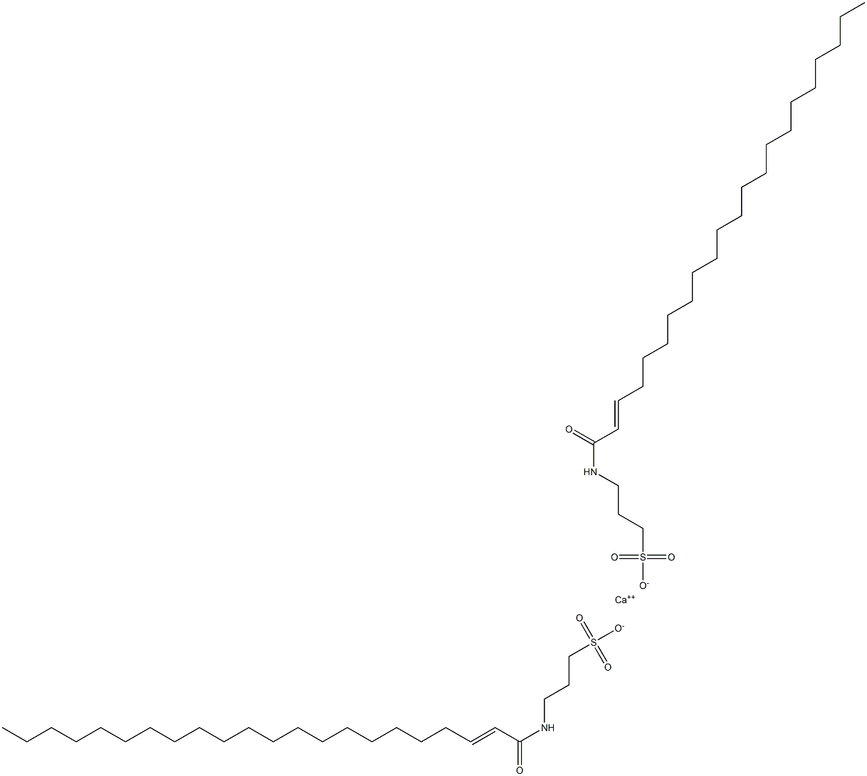 Bis[3-[(1-oxo-2-docosen-1-yl)amino]-1-propanesulfonic acid]calcium salt Struktur