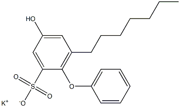 4-Hydroxy-6-heptyl[oxybisbenzene]-2-sulfonic acid potassium salt Struktur