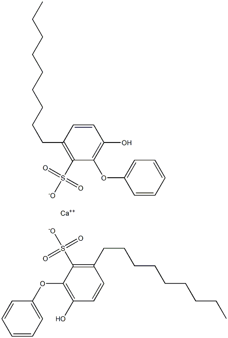 Bis(6-hydroxy-3-nonyl[oxybisbenzene]-2-sulfonic acid)calcium salt Struktur