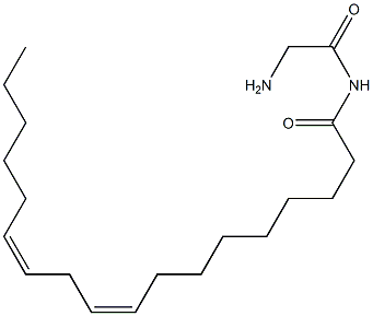 (9Z,12Z)-N-Glycyl-9,12-octadecadienamide Struktur