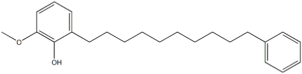 1-(2-Hydroxy-3-methoxyphenyl)-10-phenyldecane Struktur