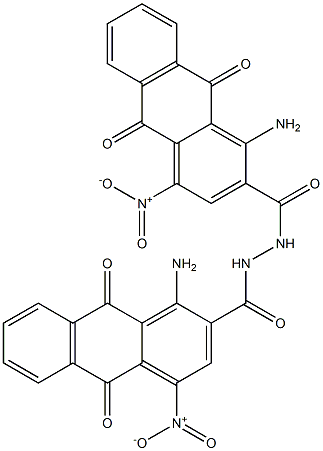 1-Amino-4-nitro-N-(1-amino-4-nitro-2-anthraquinonylcarbonylamino)-9,10-dihydro-9,10-dioxoanthracene-2-carboxamide Struktur