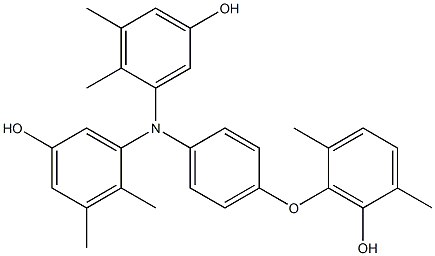 N,N-Bis(5-hydroxy-2,3-dimethylphenyl)-4-(6-hydroxy-2,5-dimethylphenoxy)benzenamine Struktur