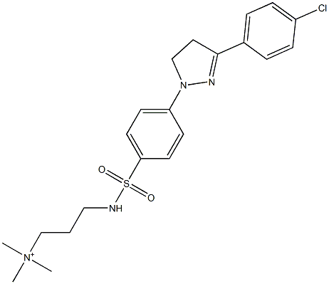 3-[[[4-[[3-(4-Chlorophenyl)-4,5-dihydro-1H-pyrazol]-1-yl]phenyl]sulfonyl]amino]-N,N,N-trimethyl-1-propanaminium Struktur