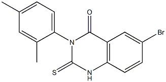 1,2-Dihydro-3-(2,4-dimethylphenyl)-6-bromo-2-thioxoquinazolin-4(3H)-one Struktur