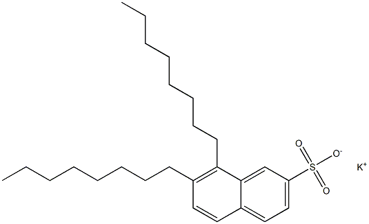 7,8-Dioctyl-2-naphthalenesulfonic acid potassium salt Struktur