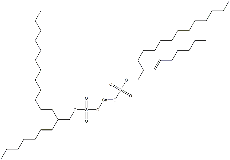 Bis[2-(1-heptenyl)tetradecyloxysulfonyloxy]calcium Struktur