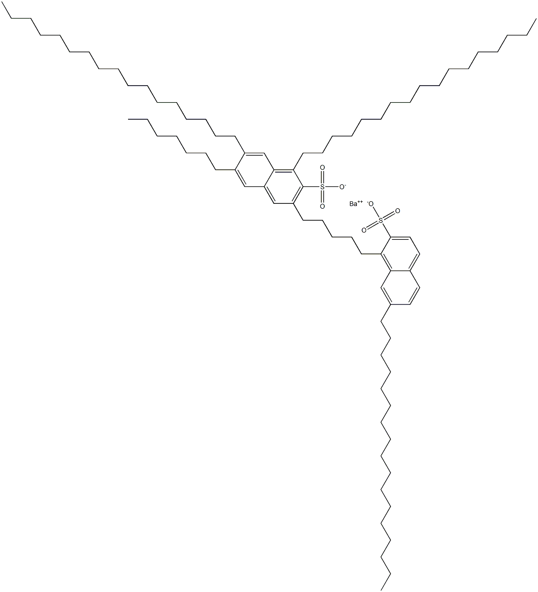 Bis(1,7-diheptadecyl-2-naphthalenesulfonic acid)barium salt Struktur