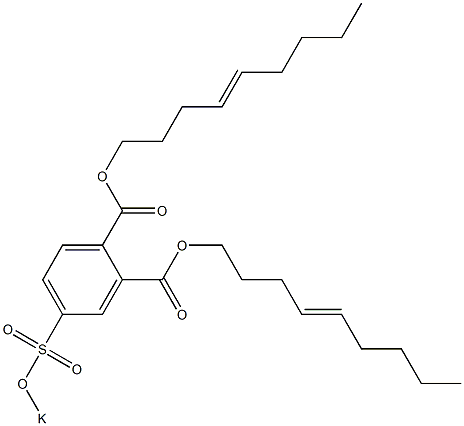 4-(Potassiosulfo)phthalic acid di(4-nonenyl) ester Struktur