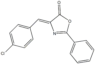 2-Phenyl-4-[(Z)-4-chlorobenzylidene]oxazole-5(4H)-one Struktur