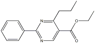 2-Phenyl-4-propylpyrimidine-5-carboxylic acid ethyl ester Struktur