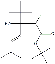 2,6-Dimethyl-3-hydroxy-3-tert-butyl-4-heptenoic acid tert-butyl ester Struktur