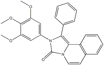 1-Phenyl-2-(3,4,5-trimethoxyphenyl)imidazo[5,1-a]isoquinolin-3(2H)-one Struktur