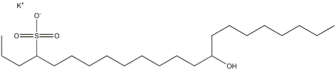 14-Hydroxydocosane-4-sulfonic acid potassium salt Struktur