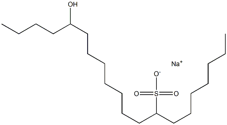 16-Hydroxyicosane-8-sulfonic acid sodium salt Struktur