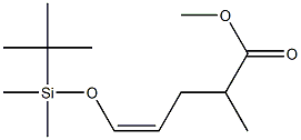 (5Z)-2-Methyl-5-[dimethyl(1,1-dimethylethyl)siloxy]-4-pentenoic acid methyl ester Struktur