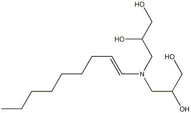 3,3'-(1-Nonenylimino)bis(propane-1,2-diol) Struktur