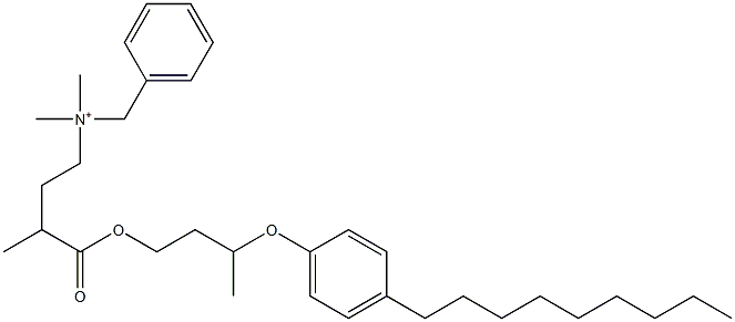 N,N-Dimethyl-N-benzyl-N-[3-[[3-(4-nonylphenyloxy)butyl]oxycarbonyl]butyl]aminium Struktur